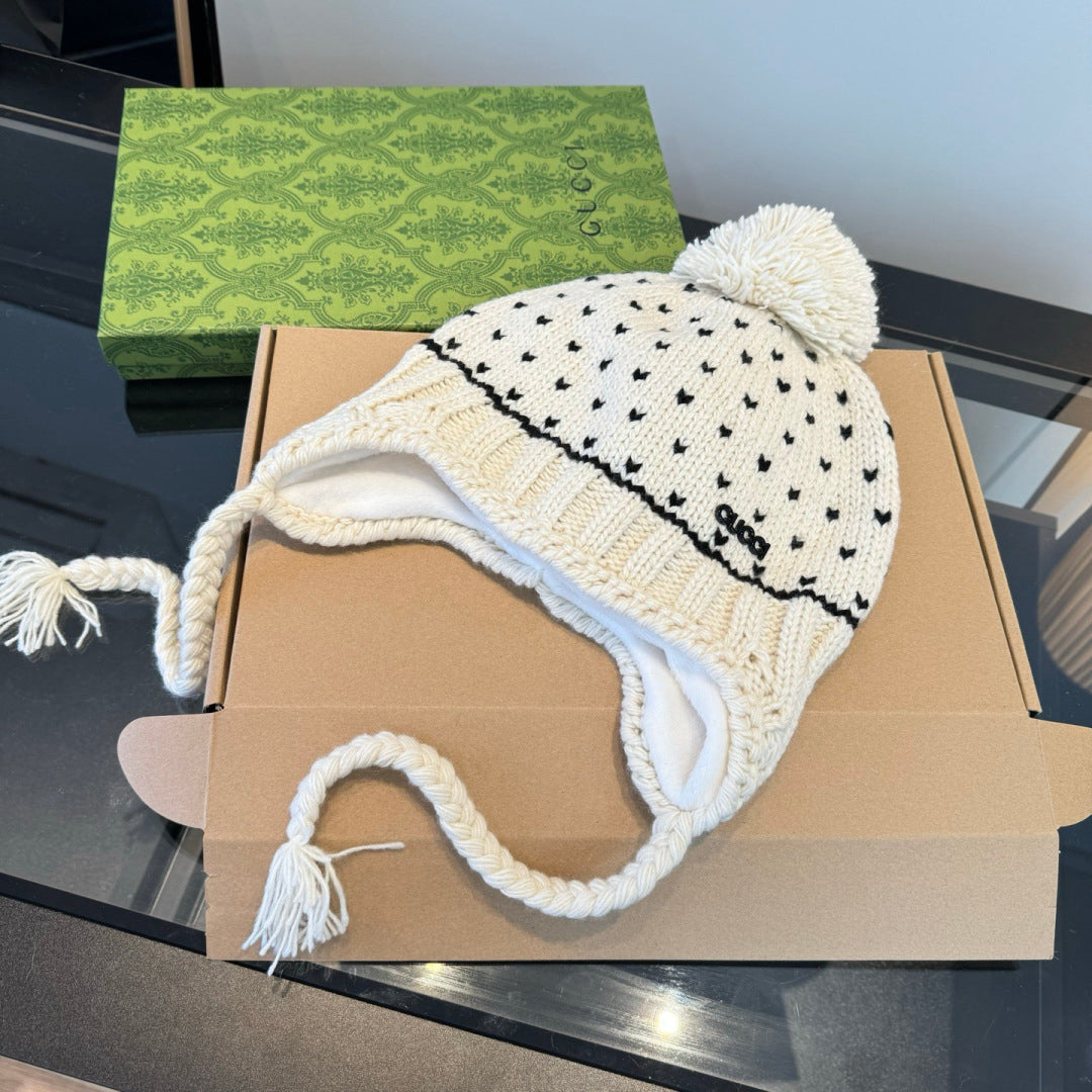 knit trapper beanie